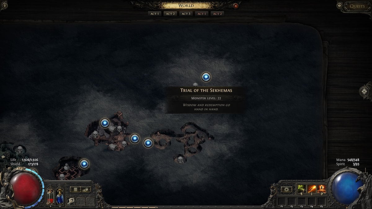 Trial of Sekhamas - Map View in Path of Exile 2